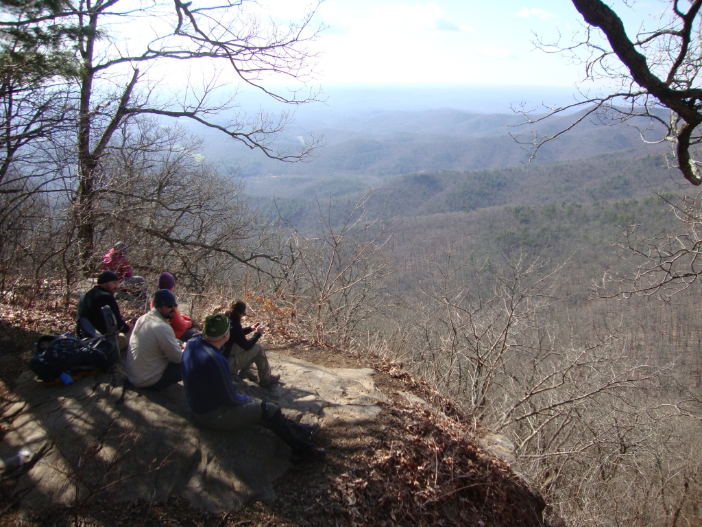 At 10:45 I came to this nice east-facing overlook, and found other hikers enjoying it too. Many more-spectacular vistas were to come, but this was just the morning of my second full day out and I was impressed!