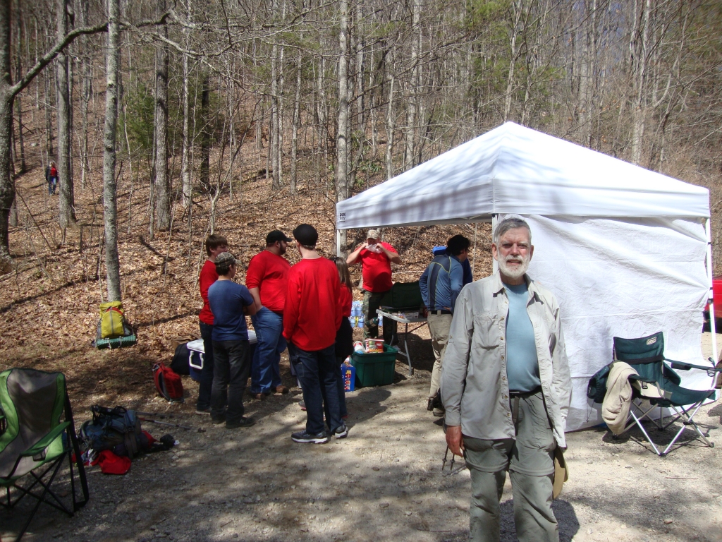 Werdigo himself, enjoying the Glenlock Baptist Church trail magic, about 1:00 PM, March 16 (my 6th day out).