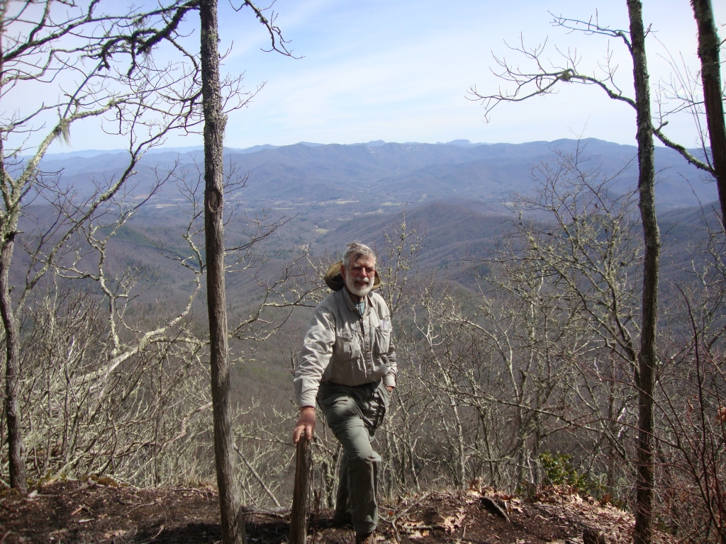 At 12:15, Fishing Fred showed me an old Indian campsite nearby, with this overlook to the northeast (I think).