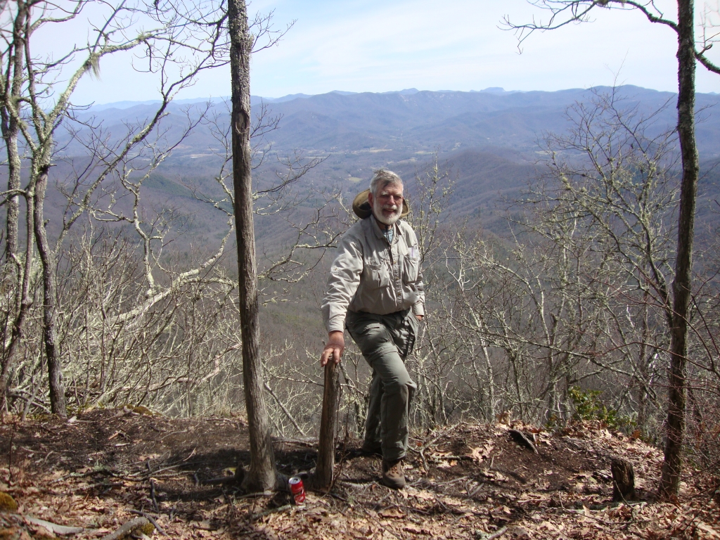 At 12:15, Fishing Fred showed me an old Indian campsite nearby, with this overlook to the northeast (I think).