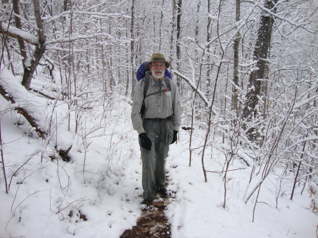 When I caught up to him, Tenderfoot snapped this, looking back south, at 11:00 AM, Tuesday March 26. 