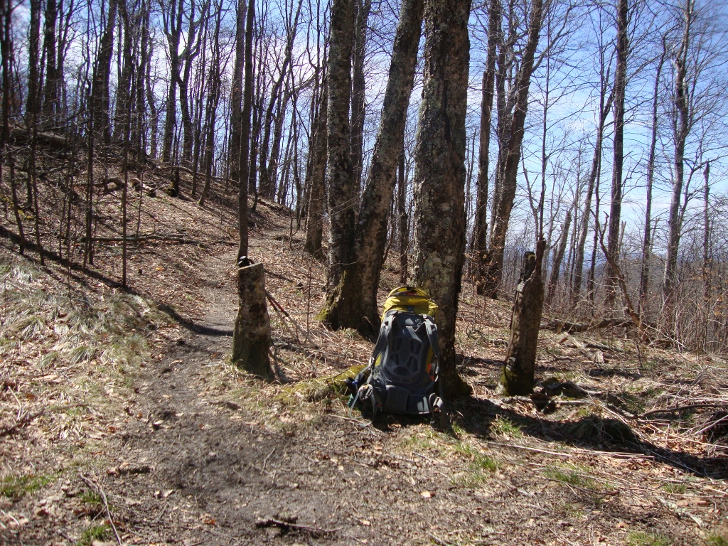 My pack at the lunch stop.