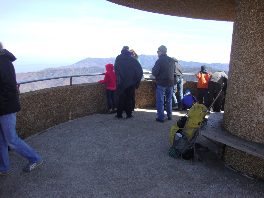 My pack and some of the tourists; I think this looks NNW.