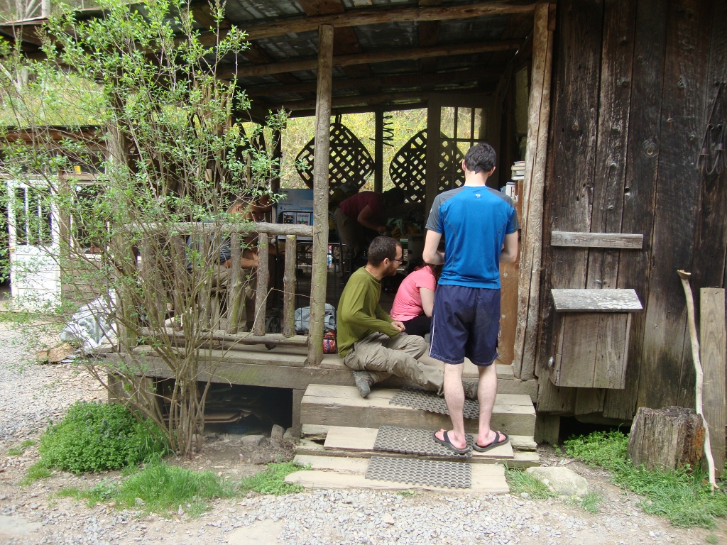 This is the bunkroom porch. I'm glad I didn't join many of my fellow hikers in staying there.