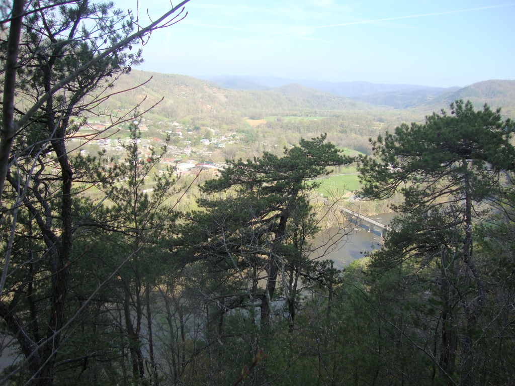 I'm now beginning to move away from the southern edge of the ridge. A later shelter-mate proposed building a cable up/down this hill, sure that hikers would pay $5 to avoid all the switchbacks!