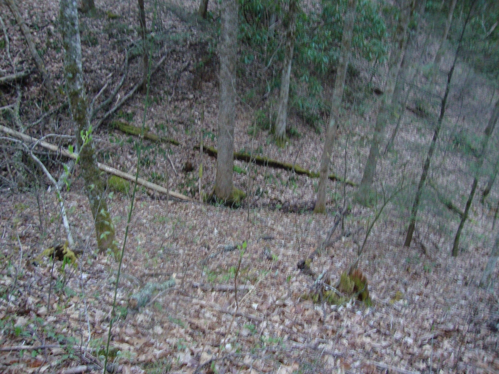 A small spring, at the base of this gully, provided water. It wasn't large or strong, but worked fine with a bit of patience.