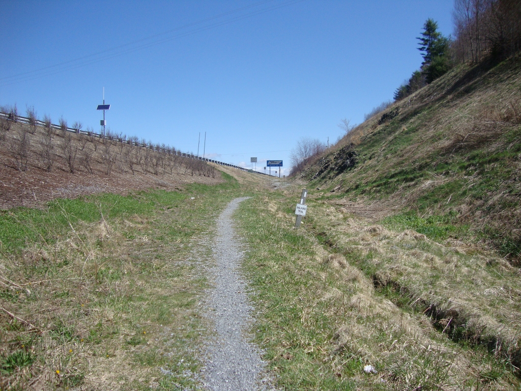 At Sam's Gap, we crossed this highway. It was 26F last night, someone said. I mistakenly left my GoreTex rain pants at the shelter --- too bad, but I'm not going back for them!