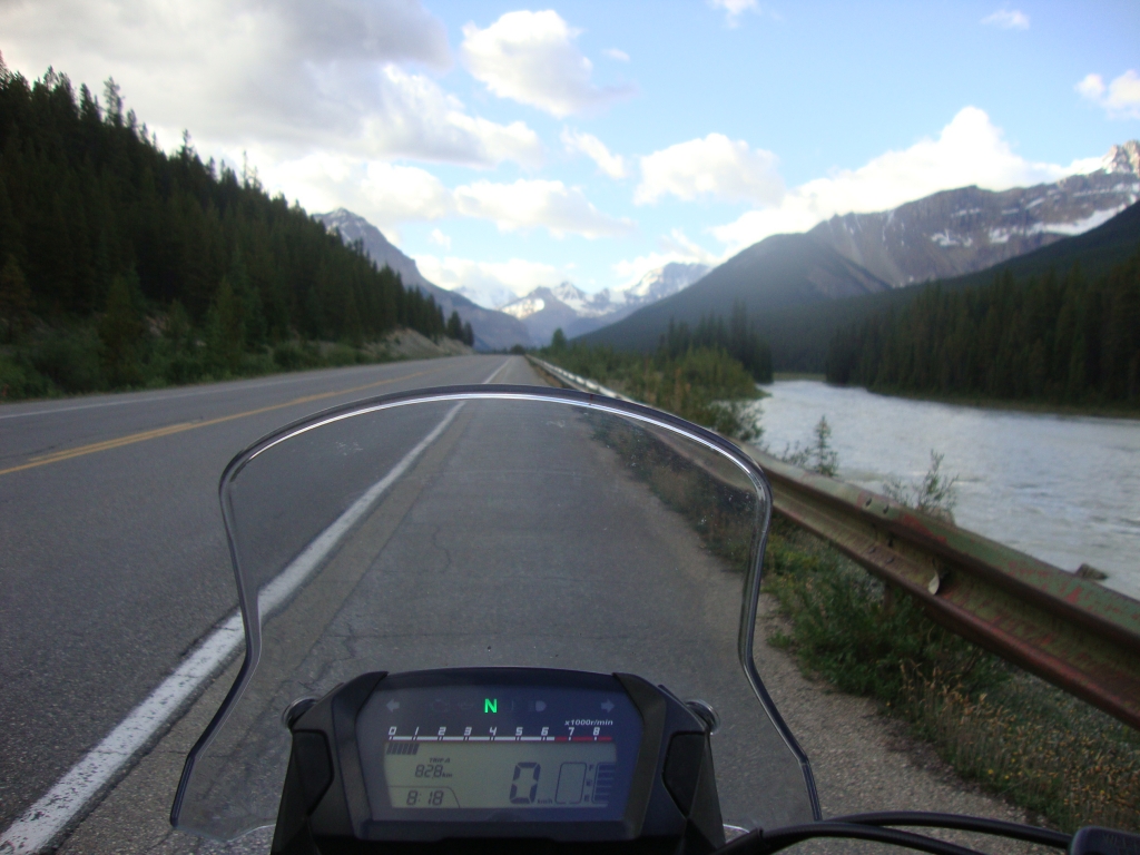 Sensory overload! I thought of Andrea's quip (paraphrased), as she rode along the Fraser River: "Yawn. Yet another green and white river crashing through a narrow rocky gorge under jagged snow-capped mountains."