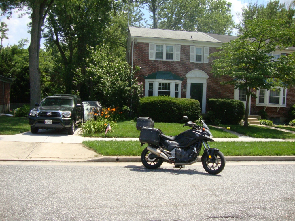 The NC-700X and I arrived home just before 2 PM, missing rush hour and taking I-695 at 70 mph. The ride home was 5,191 miles, 29 miles more than the northbound trip. Adding a little Anchorage riding, total round-trip was 10,604 miles.