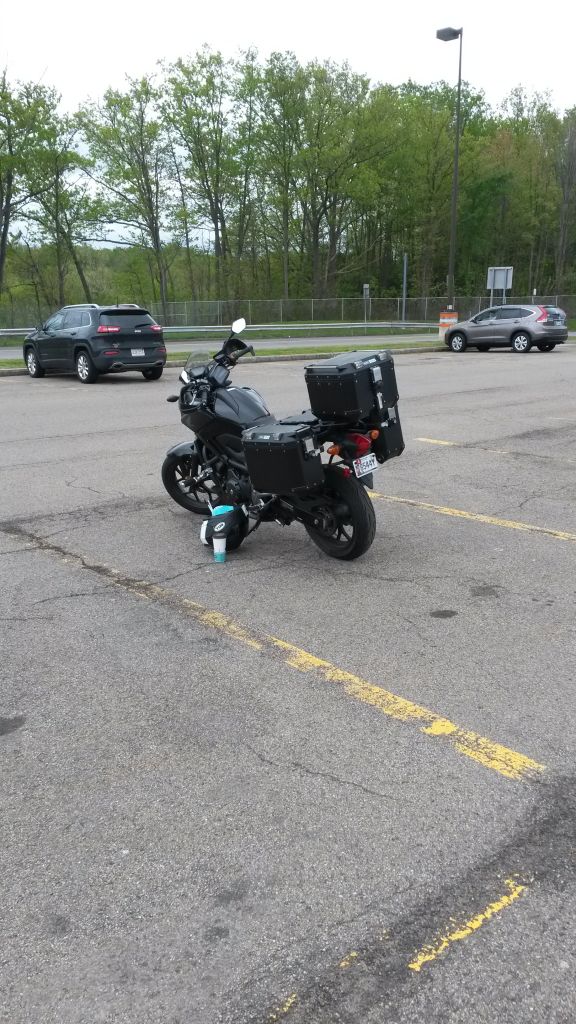 Day 2, Angola NY: Up 79 to 90 east at Erie, a break on this chilly morning. Using the cell-phone Google, we soon made Buffalo and the Peace Bridge, and dove into hectic Victoria Day holiday weekend Toronto traffic. But we made Barrie and headed for a campground on Lake Superior.
