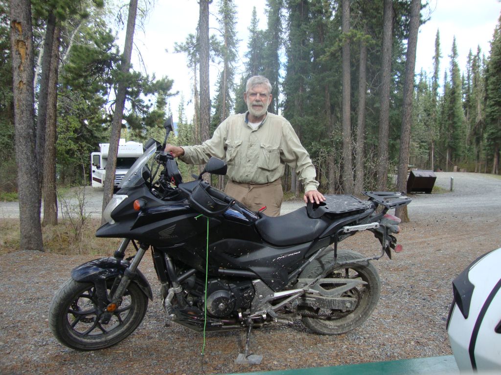 At Squanga Lake, Yukon: I finally decided to take a shot with myself in it! Site 9, Squanga Lake (Yukon) Provincial Park