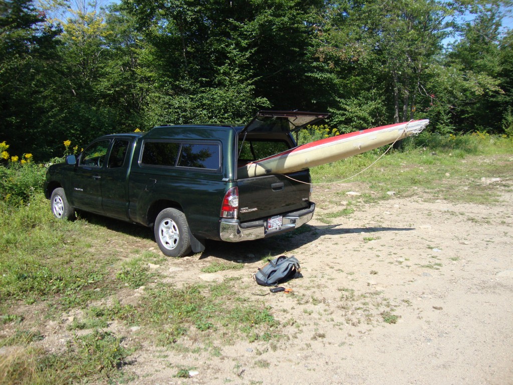 On Monday, August 17, 2015, I left the Goodow Flow camp at 9:55 and arrived at the Deer Pond parking area half an hour later. Ready to unload the kayak!