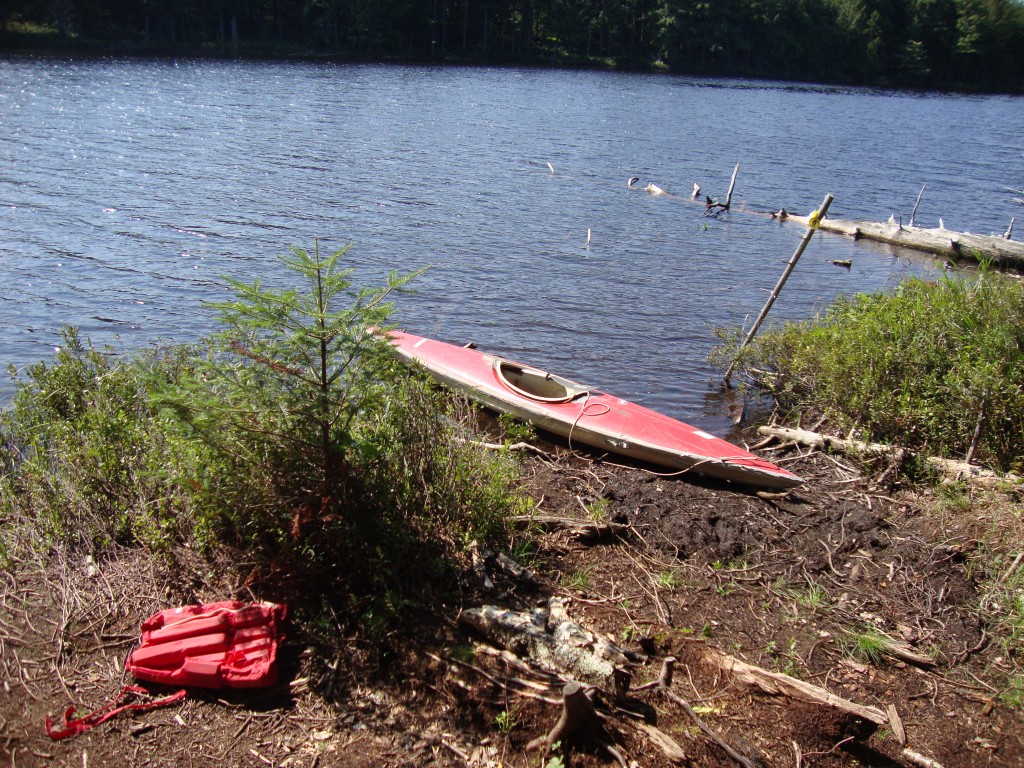 The short carry from the parking area to Deer Pond took only ten minutes. The Phoenix Cascade weighs 37 pounds.