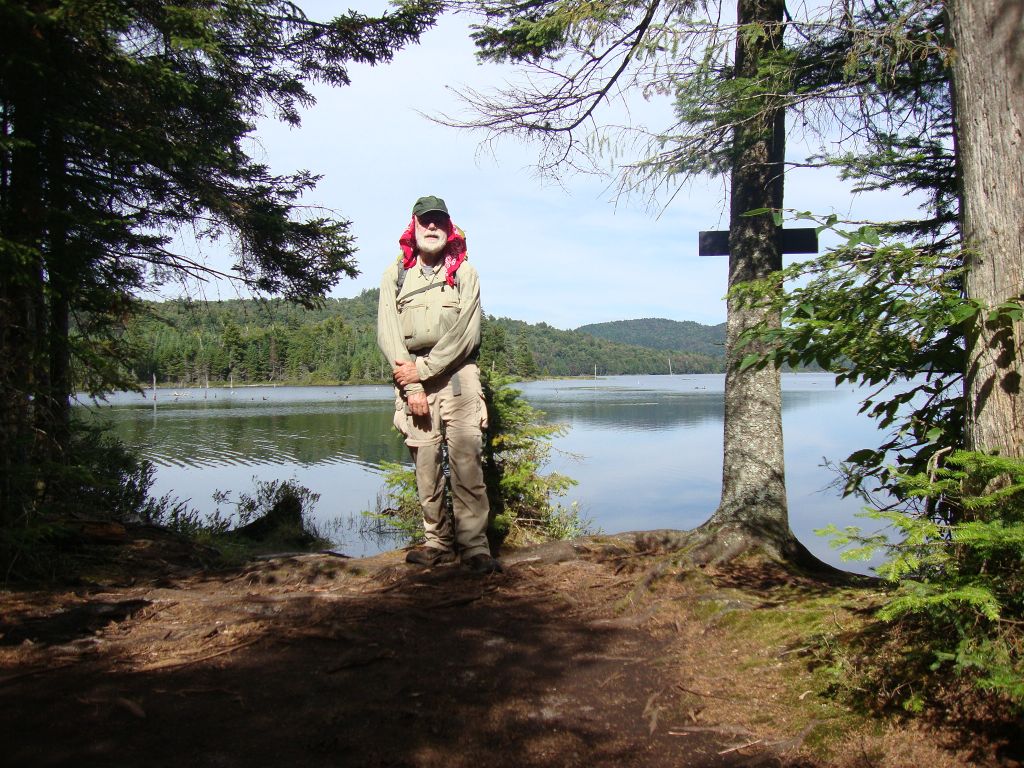 Shortly after 3 PM on Monday, August 25, we reached Broadhead Gore on Lows Lake. The photo looks east. Helen and the kids and I reached this point many times... from the opposite direction! 