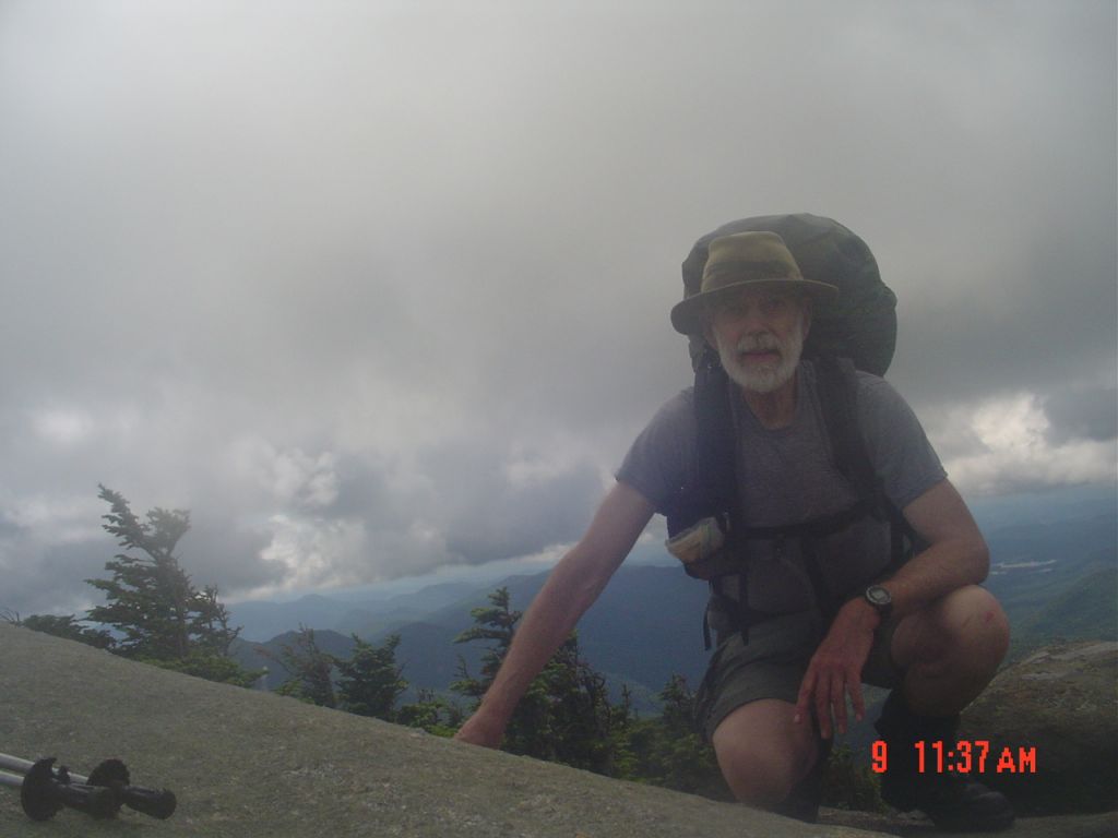 That timer gives me 10 seconds to set it and dash around safely into a decent pose! This one, the summit of Pyramid, wasn't too bad.
