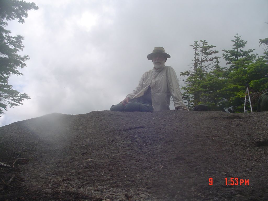 Sawteeth ummit at 1:45; departed twenty minutes later, with a huge dark cloud coming in trom the west.