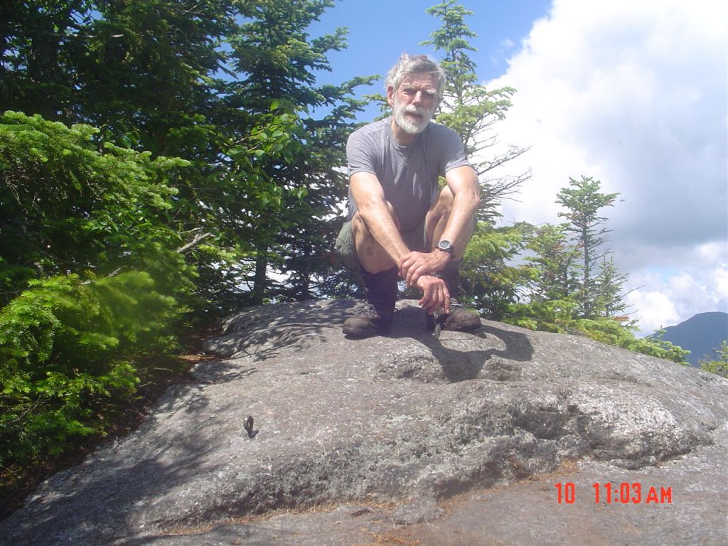 Two and a half hours later, at 11 AM, I reached Colvin's summit. I've been here several times before, once a winter ascent on snowshoes, but today it's just a stop on my way to Blake.