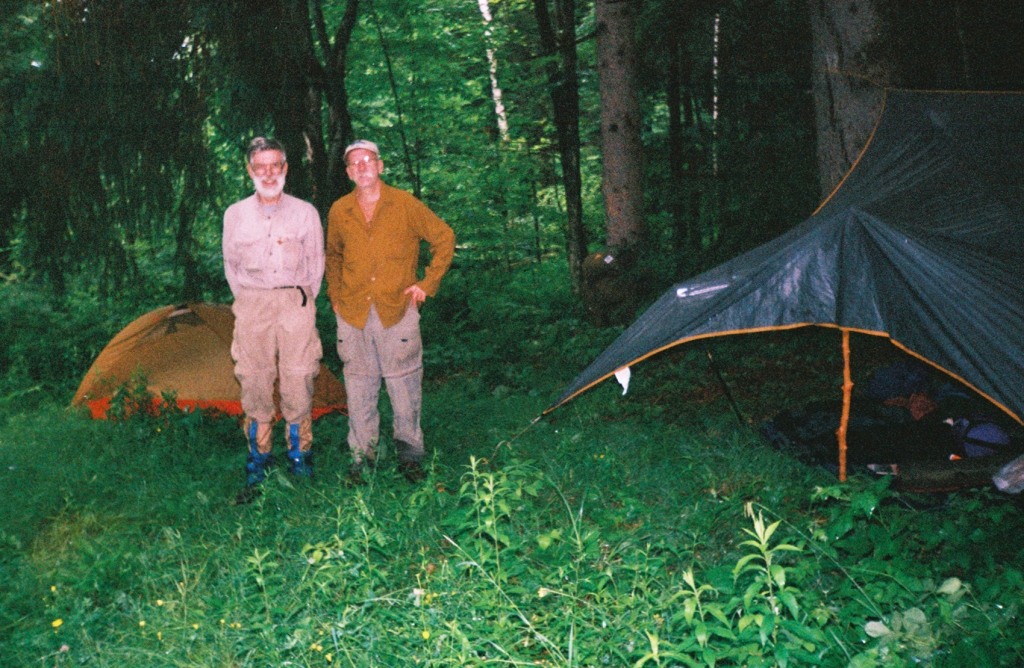 I'd set up in the trashy, smelly Governor Clement Shelter, but Chris and Emma persuaded me that nearby tenting was preferable. "The Gov" was accessible by road, and trashed by non-hikers.