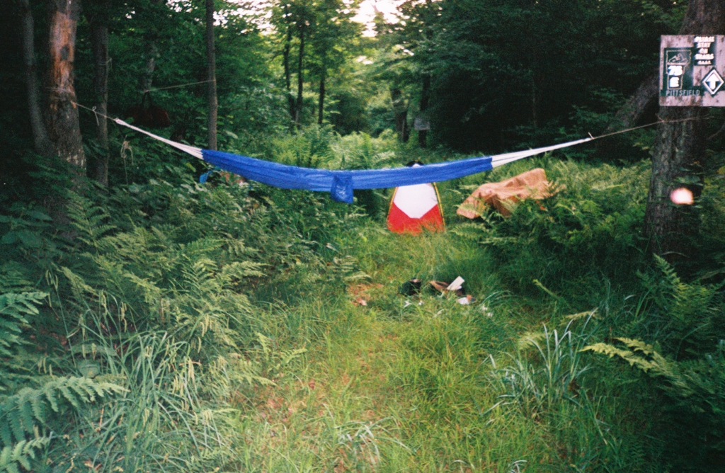 Chris and Emma decided to camp at the site of the old Rolston Rest Shelter, but I went on alone, selecting an informal site on the Green Road about 7:00 PM.