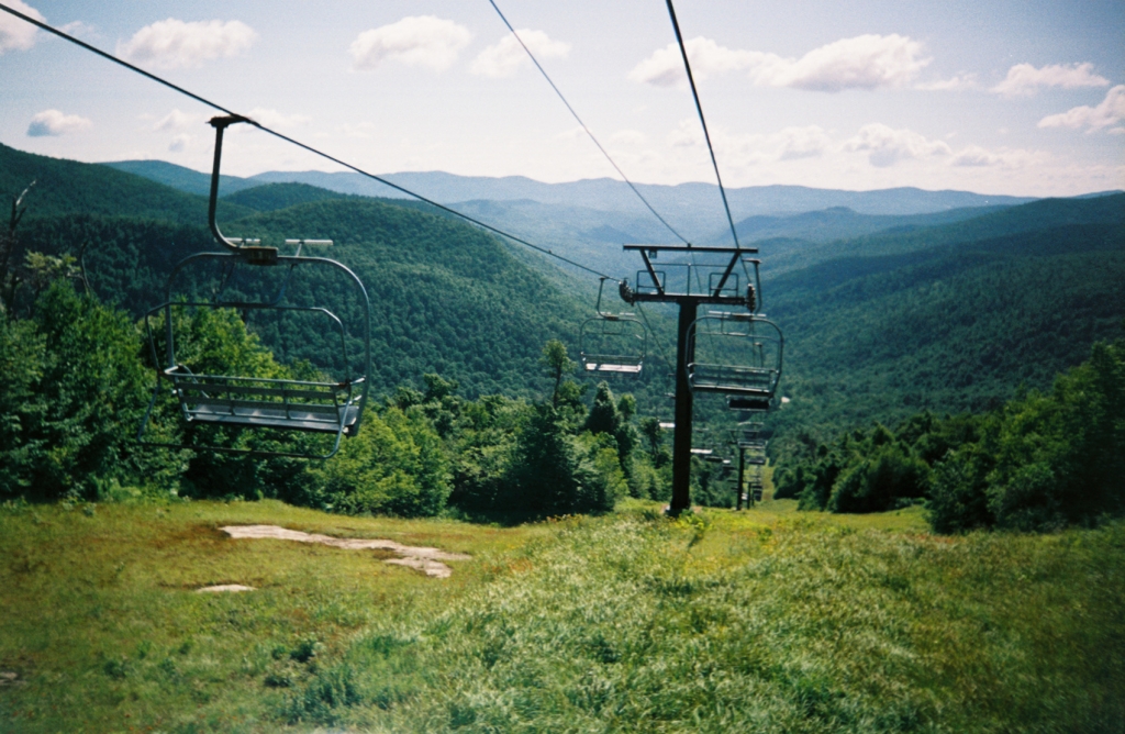 Leaving Sucker Brook about 7:30 AM on Saturday, July 3, I emerged onto this Middlebury  Snow Bowl run about 10 AM.