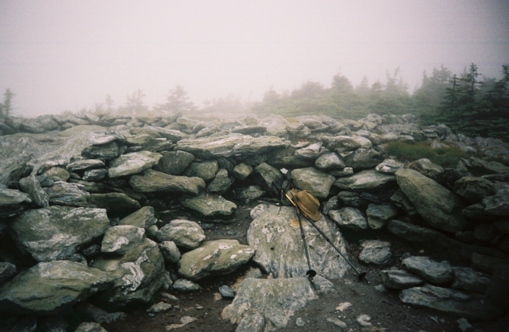 The ascent was slippery but I reached Abraham's summit shortly before 9 AM. On the 4th, I'd mistakenly bypassed the Emily Proctor to Cooley Glen section of the LT.