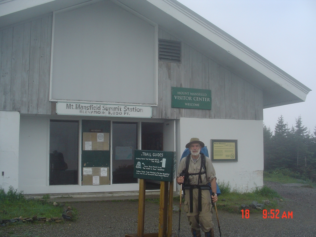 At 11 AM, I reached the Mt. Mansfield Visitors' Center, a building it shares with WCAX-TV.