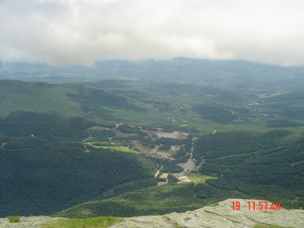 Looking down, southeast, from the summit