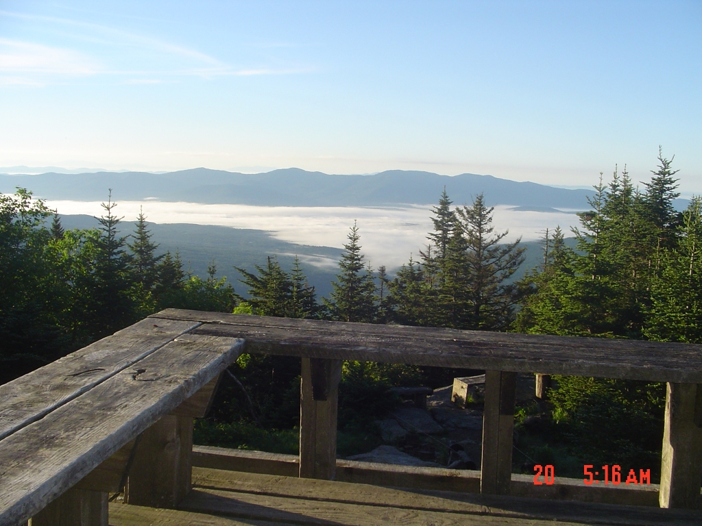 Looking southeast from the Taft Lodge deck, around sunrise (6:15 AM), Monday June 20, 2005. I'm packing up!