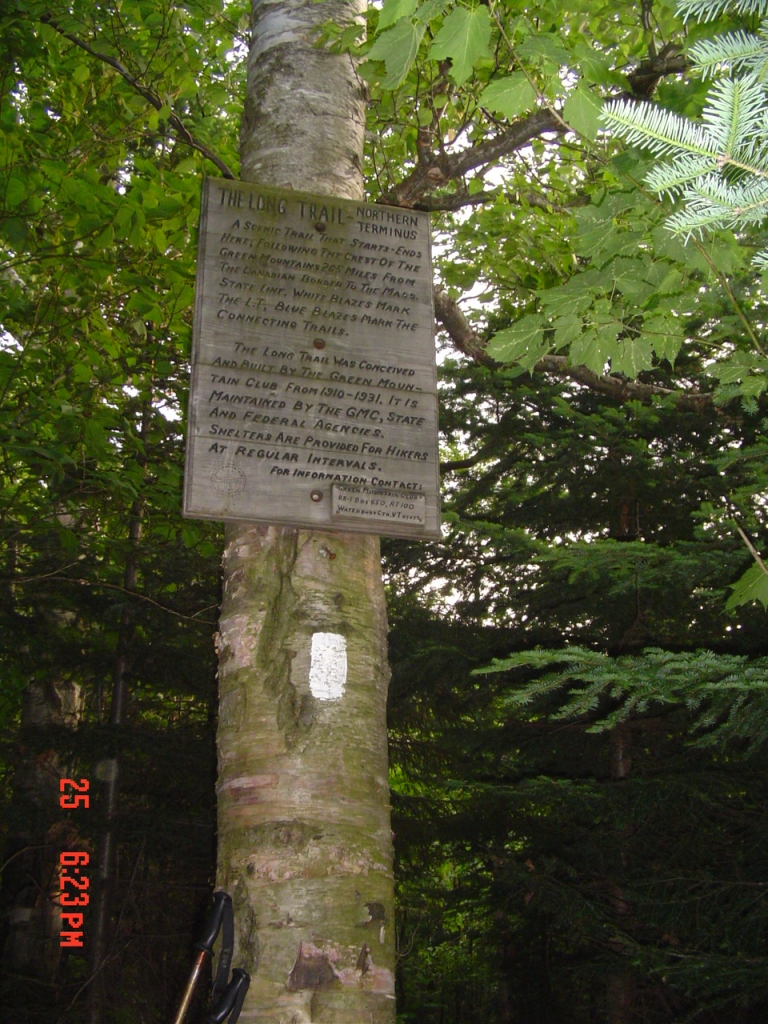 I reached the northern terminus sign at 7:20  PM, Saturday June 25, day 10 of my north-of-Jonesville LT hike.