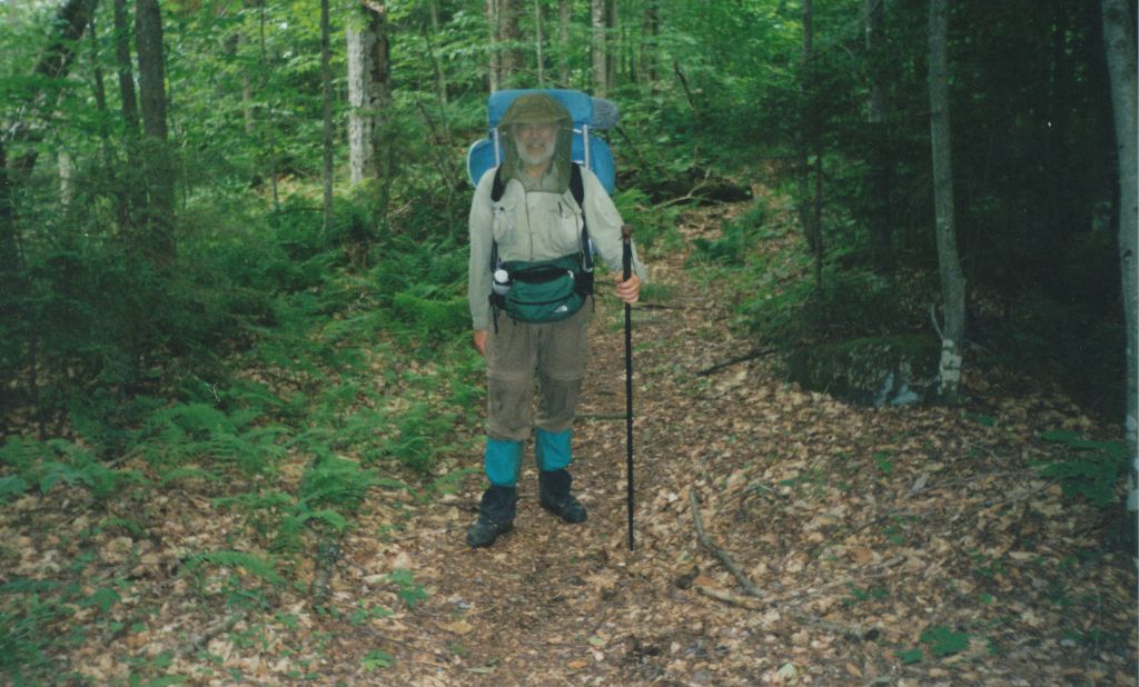 Along Lamphere Ridge. The mosquito net was absolutely essential!