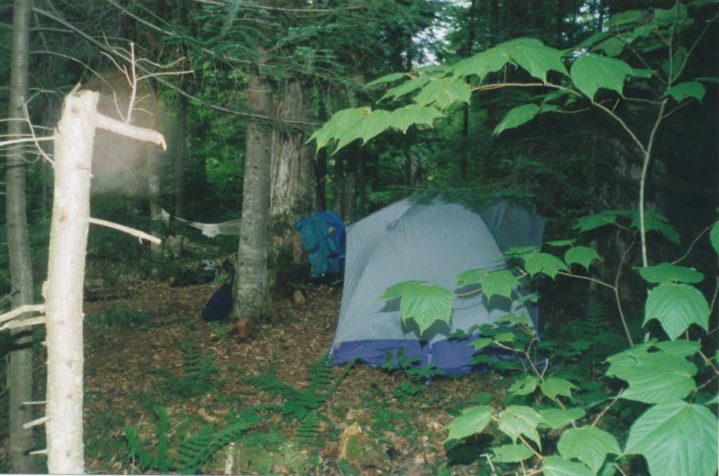 Day 11, my last night before finishing! An informal site near Snow Brook, 3 miles from the northern terminus of the trail! 