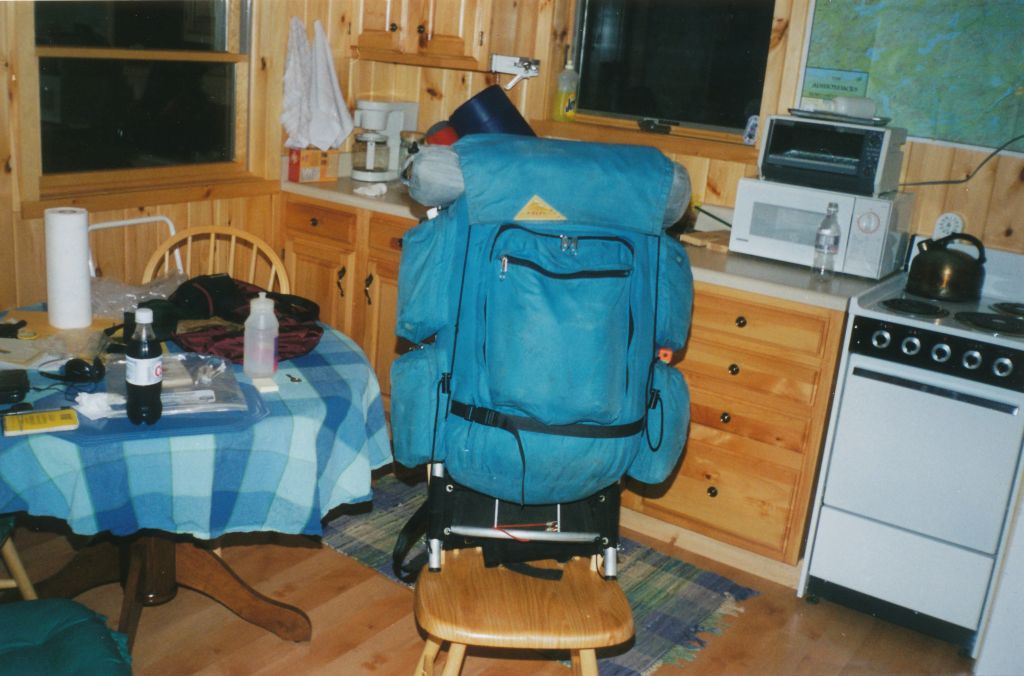 NOW I've made it! 7:30  PM, back at the cabin on Day 14 of my Northville-Placid Trail adventure. This is what the Kelty Tioga looked like at the end of the hike.