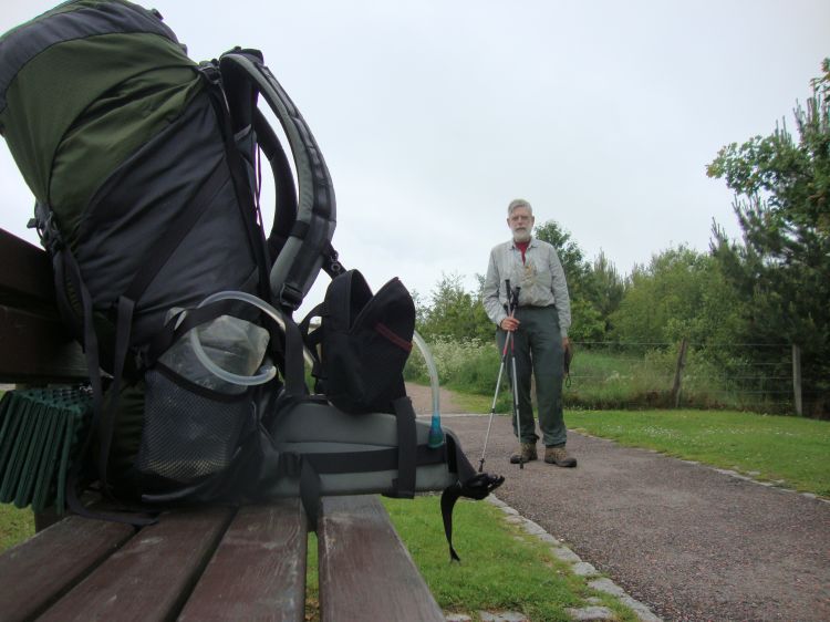 Tuesday, June 21 (Day 26 of my trip), after a bus carried me from Inverness to Aviemore I began the Speyside Way. I could find no official start/end sign; I learned later that there was none. This photo, north of town, was at the Way's first sign post.