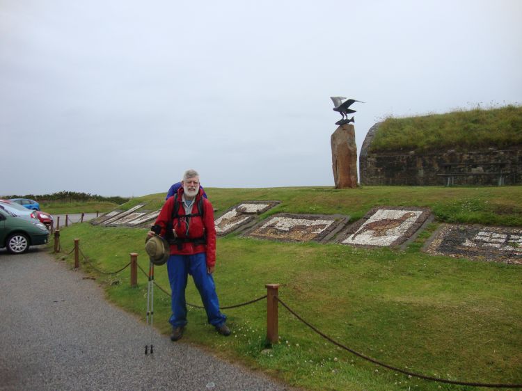 Around noon, a charming lady about my age shot this at the Moray Trail Wildlife Center, just east of where the River Spey flows into the North Sea. The Way swings east here, along the coast toward its northern terminus in Buckie.