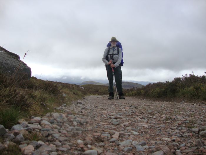 Thursday, about 10:30 AM, crossing the famous Rannoch Moor, "the largest uninhabited wilderness in Britain (50 miles square)," says the guidebook. I met only about 3 people in my 3 1/2 hour crossing of the moor.